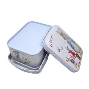Wholesale Handheld Tinplate <b>Box</b> Cute Peter Rabbit Pattern <b>Empty</b> Metal Tin <b>Box</b> For Biscuit Chocolate Wedding Favor <b>Gift</b> Packing - Product Image 3