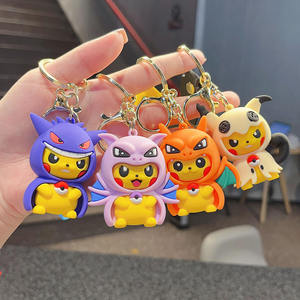 Porte-clés en PVC déguisé Pokémon, créatif, dessin animé Pokémon, poupée mignonne, pendentif pour sac, petit cadeau, modèle en gros - Product Image 4