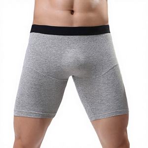 Nueva Llegada OEM ODM Ropa Interior Masculina de Compresión Antibacteriana de Algodón 100% Tejido de Tiro Medio para Entrenamiento Deportivo Tipo Bóxer con Orificio - Product Image 3