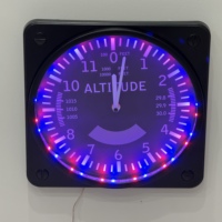 Jam Dinding Ruang Tamu Diameter 30cm Desain Modern dengan Jarum Kuarsa Berwarna RGB dan Pelacak Ketinggian Altimeter Kecepatan Udara.