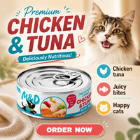 Friandises pour chats adultes au goût de poulet avec du lait de chèvre et de l'huile de poisson, friandises moelleuses pour chats