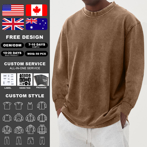 Sudadera KingSen de Alta Calidad, Personalizada, Cuello Redondo, 100% Algodón, Bordada, para Hombre, Primavera, Talla Grande, Casual, Holgada - Product Image 2