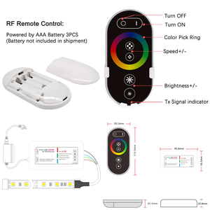 AP-S103 Aipin 2.4G Từ Xa Thông Minh Thay Đổi Màu Sắc Âm Nhạc Trang Trí RGB LED Điều Khiển Trong Nhà Dự Án Điều Khiển 12/24V 6A/CH - Product Image 4