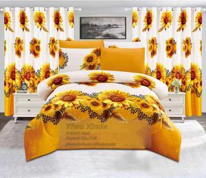 Set Copripiumino in Flanella di Lusso a 7 Pezzi con Motivo Floreale, Tende Abbinate, Alta Densità di Fili, Biancheria da <span class=keywords><strong>Letto</strong></span> per Tutte le Stagioni - Product Image 5