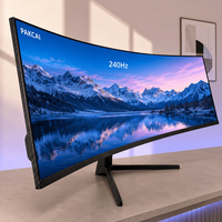 Moniteur d'ordinateur incurvé 49 pouces 240Hz 1ms IPS5K DQHD 49 pouces, moniteur d'ordinateur incurvé 4K pour PC Gaming Cafe, directement de l'usine