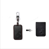 Cuir 3 Bouton Clé De Voiture Étui Protecteur Peau Carte à Puce Pour Renault Clio Logan Megane 2 3 Koleos Pittoresque