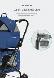 नए 3 में 1 वाहक यूटोपियन ट्विन डबल डॉग स्टलर लक्जरी 4 व्हील पालतू बिल्ली बड़े छोटे कुत्ते के लिए - Product Image 5