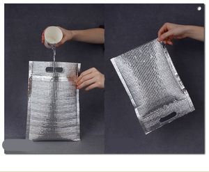 Sac isotherme jetable pour la livraison de repas à emporter avec poignée et fermeture auto-adhésive pour la restauration - Product Image 4