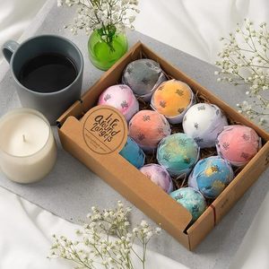 Bombas de Baño Efervescentes Personalizadas al por Mayor, Aroma a Melocotón con Flores de Sal Marina, Envueltas Individualmente, Veganas, Naturales, Idea de Regalo - Product Image 5