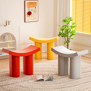 <b>Plastic</b> Children's Stool W56.5*D25.5*H44 Modern Minimalist Living Room Storage Holder Standing Type Gray Red Yellow Blue Green - Product Image 1