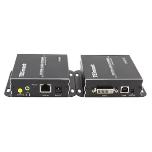 TESmart 100M DVI KVM与扩展器支持EDID通过扩展长距离DVI KVM发射器和KVM接收器