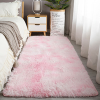 Offre Spéciale fabricant vente en gros, tapis de chambre moderne en peluche bleu marine 100%