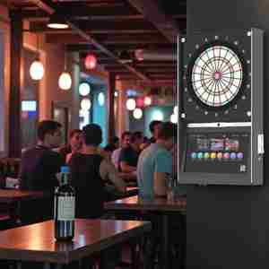 Home Bar Dartboard Man Cave Dart Game ABS Plastic <b>WiFi</b> LED Soft Tip - Product Image 1