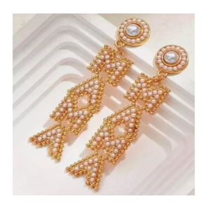 Pendientes de cuentas de semillas de colores para mujer, regalo de joyería hecho a mano para la celebración del Día de la madre, accesorios artesanales de la India - Product Image 4