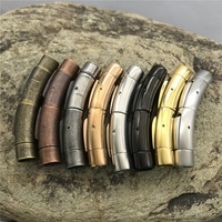 Fabrication de bijoux DIY cuir cordon bracelet bijoux trouver fermoirs à bout fermoir fermoir réglable en acier inoxydable
