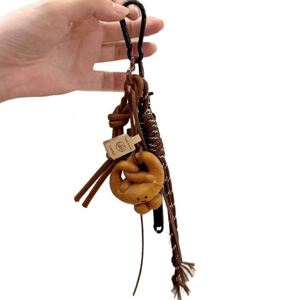 Ins Lovely Alkali Bread Korean Ins Bag Pendant Chocolate Climbing Rope <b>Key</b> <b>Chain</b> Decorative <b>Chain</b> Keychain - Product Image 6