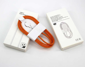 สายชาร์จเร็วแบบถักสีส้ม USB Type C 60W PD สำหรับโทรศัพท์ แท็บเล็ต และพาวเวอร์แบงค์ - Product Image 3