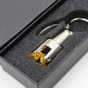 Новинка: Высококачественный брелок из цинкового сплава с 3D-эффектом, имитирующий буровое долото, с вращающимися конусами, модный подарок-сувенир - Product Image 5