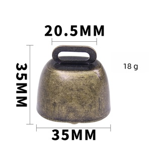 Campanas Vaqueras Metálicas Retro al por Mayor con Sonido Nítido, Logotipo Personalizable Imprimible, Campanas <span class=keywords><strong>de</strong></span> Bronce para Decoraciones Navideñas y Accesorios para Mascotas - Product Image 2