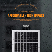 Mini panneau solaire monocristallin 3W en verre personnalisable pour équipement de surveillance par capteur, petites installations agricoles et appareils.
