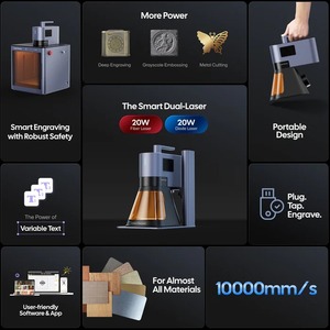 Máy khắc <span class=keywords><strong>laser</strong></span> kép LaserPecker LP5 20W, máy đánh dấu <span class=keywords><strong>laser</strong></span> dùng cho trang sức, nhẫn, kim loại, gỗ, thủy tinh, da, nhựa, lá - Product Image 3