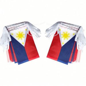 Philippines Filipino Polyester String <b>Flag</b> Bunting Decoration Pennant Banner for Outdoor and Indoor National Country Decor - Product Image 6