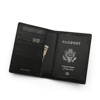 Portefeuille de passeport en cuir de veau italien à motif Saffiano, style professionnel, vente en gros OEM, livraison directe