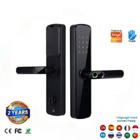 Cerradura Inteligente Tuya WiFi con Huella Digital, Contraseña, Tarjeta y Llave, Desbloqueo 6068, Bloqueo por Intentos Fallidos, Impermeable, TTlock