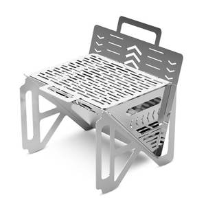 Parrilla de Acero Inoxidable Plegable para Exteriores, Estufa Multicombustible de Carbón para Barbacoa, Camping, Jardín y Picnic - Product Image 1