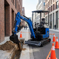 Mini-excavatrice Kubota de 1,8 tonne avec accessoires polyvalents, équipement de construction compact fiable pour l'aménagement paysager et le creusement de fossés