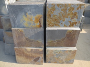 Ngoài trời tự nhiên hỗn hợp màu gỉ <span class=keywords><strong>Slate</strong></span> đá sàn gạch - Product Image 3