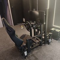 Simulateur de course avec base de siège, simulateur dynamique, cylindre 40160, kit de force G pour 4 ou 6 mouvements, cockpit de simulation de course en promotion