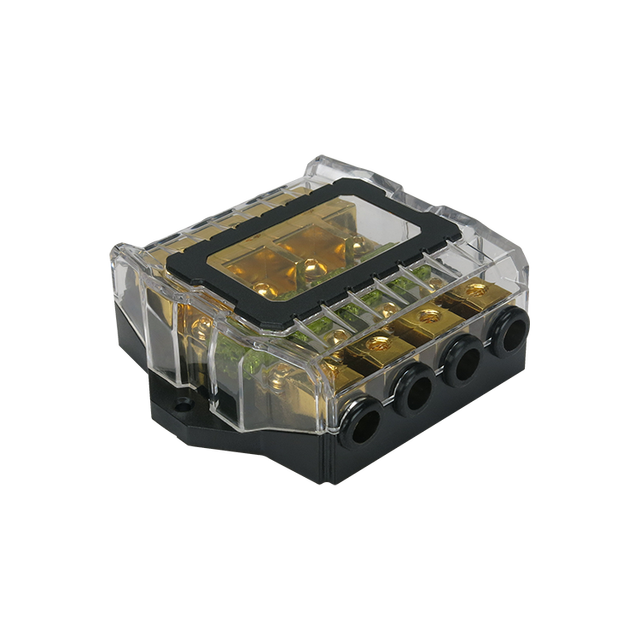 JLD AUDIO Car Audio 3*0(4)GA In-4*4(8)GA Out 4-Position AFS Fuse Holders 12V Fuse Components Zinc Alloy+PC ANL-2