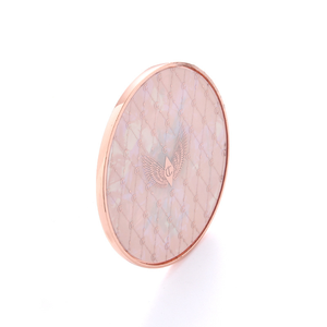 Metal Zinc Alloy Single-sided Mirror With Mother-of-Pearl Inlay Round Makeup Mirror Portable Touch-up Compact Mirror