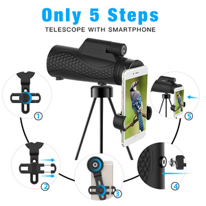 Monocular Telescope 12X42 High Magnification HD Low Light Night Vision Waterproof With Tripod And Phone Mount - Product Image 4