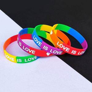 Cheap Silicone Wristband with High-quality Printed <b>love</b> <b>Bracelet</b> <b>Love</b> Is <b>love</b> Segmented Color Personalized Theme Party Wristband - Product Image 5