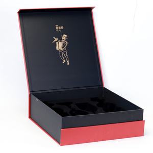 Scatole regalo di lusso magnetiche in cartone rigido personalizzate per bevande nuziali Champagne Whisky vino rosso bottiglia di vetro opaca - Product Image 2