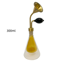 Présentoir en verre de parfum Huiles essentielles Bouteilles d'essai de café Parfums facilement disponibles Supports d'affichage Bronze et laiton