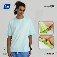 Streetwear vintage de haute qualité à épaules tombantes T-shirts pour hommes surdimensionnés unis imprimés personnalisés Vente en gros