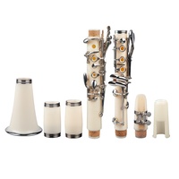 NAOMI Clarinet Bb Cupronickel Plated Nickel 17 Key W/Cleaning Cloth Gloves Woodwind Instrument Abs Clarinet Box