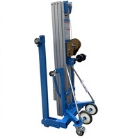 Plateforme de travail aérienne 3-6m à hauteur réglable, mini élévateur hydraulique à mât unique, élévateur manuel pour échafaudage et bâtiment