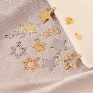 Ngôi sao của <span class=keywords><strong>David</strong></span> Charms 14k vàng đầy thép không gỉ Mặt dây chuyền DIY handmade Sao Shape <span class=keywords><strong>Charm</strong></span> đối với trang sức làm việc tìm kiếm - Product Image 4