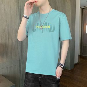 T-shirt da <span class=keywords><strong>uomo</strong></span> a maniche corte Stock 2023 estiva nuova <span class=keywords><strong>di</strong></span> <span class=keywords><strong>tendenza</strong></span> <span class=keywords><strong>di</strong></span> marca t-shirt in cotone a mezza manica in seta <span class=keywords><strong>di</strong></span> ghiaccio <span class=keywords><strong>abbigliamento</strong></span> <span class=keywords><strong>uomo</strong></span> - Product Image 4
