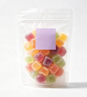 Matte hersluitbare staande zipzak met aangepaste labelservice voor gummy snoep, gelei snoepgoed, retail verpakking