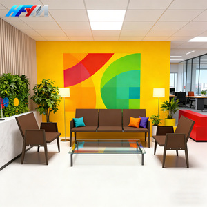 <span class=keywords><strong>Banc</strong></span> d'attente commercial à trois places, design industriel, structure métallique, assise en cuir, pieds coniques, durable, pour aéroport et hôpital - Product Image 3