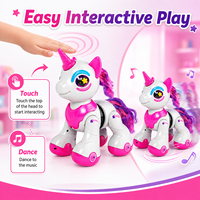 TOPSKY TOYS Kuda Robot Elektrik Interaktif Anak Unicorn 2.4G Remote Control Sensor Sentuh Lampu LED Suara - Penggunaan Dalam/Luar Ruangan