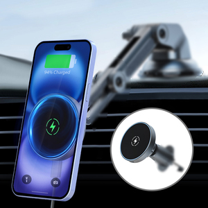 Soporte Magnético para Teléfono de 17 mm con Carga Inalámbrica, Adaptador de Montaje con Bola Magnética para <span class=keywords><strong>iPhone</strong></span> 18 Pro Max 17 16 15, Soportes para Teléfono de Coche - Product Image 6