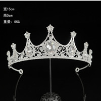 BELLEWORLD Couronne de Princesse de Luxe en Argent pour Femme, Diadème de Soirée avec Perles et Strass, Bandeau Lumineux pour Fille