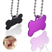 High Quality Colorful Engraved Logo Aluminum Alloy Bone Shape Dog Tag für hunde
