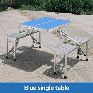 <b>Portable</b> Lightweight Waterproof Outdoor Folding <b>Table</b> Set 4 Aluminum Chairs Modern Design Outdoor Furniture Camping HPA2441 Port - Product Image 5